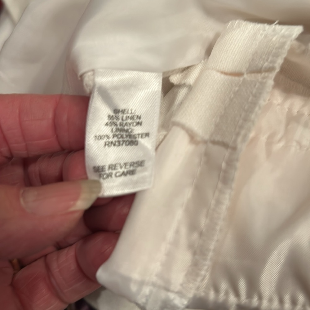 EST. 1946 - Med - Women's White Linen Blend Blazer - Picture 5 of 5